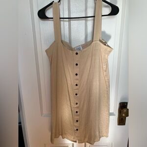 Raised by Wild Cream Linen mini dress, size S